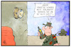 Cartoon: Bundeswehr (small) by Kostas Koufogiorgos tagged karikatur,koufogiorgos,illustration,cartoon,bundeswehr,verlängerung,ausland,einsatz,uhr,defekt,kaputt,rüstungsmängel,ausstattung,militär,soldat