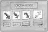 Cartoon: Corona-Börse (small) by Kostas Koufogiorgos tagged karikatur,koufogiorgos,illustration,cartoon,corona,boerse,impftermin,hefe,nudeln,klopapier,hamstern