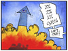 Cartoon: DAX im Höhenflug (small) by Kostas Koufogiorgos tagged karikatur,koufogiorgos,illustration,cartoon,dax,wirtschaft,börse,leitzins,rakete,countdown,höhenflug,kurve