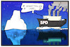 Cartoon: Debattencamp SPD (small) by Kostas Koufogiorgos tagged karikatur,koufogiorgos,illustration,cartoon,debattencamp,spd,titanic,schiff,meer,eisberg,partei,sozialdemokratie
