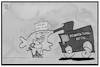 Cartoon: Demo der Corongegner (small) by Kostas Koufogiorgos tagged karikatur,koufogiorgos,illustration,cartoon,demo,wasserwerfer,polizei,demonstrant,corona,pandemie,desinfektionsmittel,virus