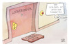 Cartoon: Der Schlüssel zur Öffnung (small) by Kostas Koufogiorgos tagged karikatur,koufogiorgos,illustration,cartoon,schlüssel,fußmatte,lockerungen,pandemie,öffnung,tür,gesundheitssystem