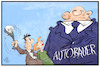 Cartoon: Diesel-Urteil (small) by Kostas Koufogiorgos tagged karikatur,koufogiorgos,illustration,cartoon,diesel,bgh,urteil,autobauer,david,goliath,autofahrer,verbraucher,recht