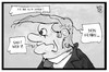 Cartoon: Donald Trump (small) by Kostas Koufogiorgos tagged karikatur,koufogiorgos,illustration,cartoon,trump,clinton,usa,wahlkampf,kandidat,gehirn,krank,krankheit,geisteskrankheit