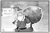 Cartoon: EU-Staatsanleihen (small) by Kostas Koufogiorgos tagged karikatur,koufogiorgos,illustration,cartoon,eu,ezb,weihnachtsmann,geschenk,geld,staatsanleihen,europa,bank,wirtschaft