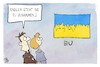 Cartoon: EU (small) by Kostas Koufogiorgos tagged koufogiorgos,karikatur,eu,europa,union,ukraine,fahne,flagge,gemeinschaft