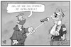 Cartoon: EU vs. Astra-Zeneca (small) by Kostas Koufogiorgos tagged karikatur,koufogiorgos,illustration,cartoon,eu,astra,zeneca,streit,lieferung,impfstoff,pharmaindustrie,reporter,journalist,vertreter,politik,interview