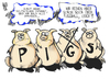 Cartoon: Euro (small) by Kostas Koufogiorgos tagged euro,schulden,krise,pigs,italien,spanien,portugal,deutschland,griechenland,fussball,em,schuldenstaat,karikatur,kostas,koufogiorgos