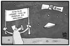 Cartoon: ExoMars (small) by Kostas Koufogiorgos tagged karikatur,koufogiorgos,illustration,cartoon,exomars,ersisierung,marsianer,weltall,wissenschaft,raumfahrt,esa,europa,protest,demonstration