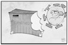 Cartoon: Exportweltmeister (small) by Kostas Koufogiorgos tagged karikatur,koufogiorgos,illustration,cartoon,export,weltmeister,einbruch,corona,wirtschaft,pandemie