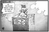 Cartoon: EZB (small) by Kostas Koufogiorgos tagged karikatur,koufogiorgos,illustration,cartoon,griechenland,ezb,europa,zentralbank,bank,bauen,unterstützung,ela,kredit,wirtschaft,politik