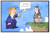 Cartoon: FBI (small) by Kostas Koufogiorgos tagged karikatur,koufogiorgos,illustration,cartoon,fbi,trump,usa,entlassung,abgrund,gefeuert