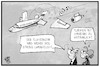 Cartoon: Flugverkehr (small) by Kostas Koufogiorgos tagged karikatur,koufogiorgos,illustration,cartoon,flugzeug,flugverkehr,regierungsflieger,defekt,panne,streik,transport