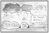Cartoon: Franziska Giffey (small) by Kostas Koufogiorgos tagged karikatur,koufogiorgos,illustration,cartoon,giffey,ministerin,doktor,fassade,schaden,spd