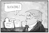 Cartoon: Gedenken am 11. September (small) by Kostas Koufogiorgos tagged karikatur,koufogiorgos,illustration,cartoon,trump,opfer,11,anschlag,terrorismus,gedenken,beleidigung,usa,wtc,new,york