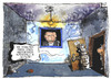 Cartoon: Hotel-Chaos in Sotschi (small) by Kostas Koufogiorgos tagged cartoon,illustration,karikatur,koufogiorgos,hotel,putin,russland,olympia,unterkunft,sport,zimmer,maust,gast,page