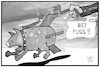 Cartoon: INF-Vertrag (small) by Kostas Koufogiorgos tagged karikatur,koufogiorgos,illustration,cartoon,inf,vertrag,atom,rüstung,abkommen,kontrolle,rakete,mittelstrecken,kalter,krieg,usa,russland,konflikt