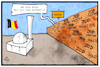 Cartoon: Jodtabletten (small) by Kostas Koufogiorgos tagged karikatur,koufogiorgos,illustration,cartoon,jod,tabletten,medikament,tihange,akw,atomkraft,belgien,schutz,mauer,gesundheit,strahlung,nuklear