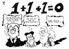 Cartoon: Koalitionserfolge (small) by Kostas Koufogiorgos tagged regierung,koalition,gleichung,merkel,seehofer,rösler,cdu,csu,fdp,reform,volk,wahl,politiker,karikatur,kostas,koufogiorgos