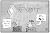 Cartoon: LCA-Renault (small) by Kostas Koufogiorgos tagged karikatur,koufogiorgos,illustration,cartoon,lca,renault,automobil,fusion,chrysler,fiat,nissan,logo,wirtschaft