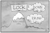 Cartoon: Lock-down oder Lock-erung? (small) by Kostas Koufogiorgos tagged karikatur,koufogiorgos,illustration,cartoon,lockerung,lockdown,wortspiel,pandemie,corona,forderung,gegensätzlich,innenpolitik,bund,länder,demokratie