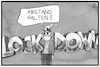 Cartoon: Lockdown (small) by Kostas Koufogiorgos tagged karikatur,koufogiorgos,illustration,cartoon,lockdown,abstand,corona,pandemie,eingeengt,eingezwängt,not,angst,bedrängnis