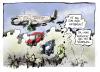 Cartoon: Luftbrücke (small) by Kostas Koufogiorgos tagged abwrackprämie,autoindustrie,kabinett,bundesregierung,auto,michel,konjunkturpaket,karikatur,kostas,koufogiorgos