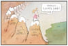 Cartoon: Merkels letzter Gipfel (small) by Kostas Koufogiorgos tagged karikatur,koufogiorgos,illustration,cartoon,eu,gipfel,merkel,berg,flachland