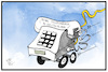 Cartoon: Mobiles Telefonieren (small) by Kostas Koufogiorgos tagged karikatur,koufogiorgos,illustration,cartoon,mobilfunk,telekommunikation,telefon,handy,internet,schnelligkeit,smartphone