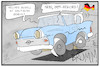 Cartoon: Modell Impf-Rekord (small) by Kostas Koufogiorgos tagged karikatur,koufogiorgos,illustration,cartoon,rekord,astra,opel,modell,auto,impfen,impfstoff,cortona,pandemie,deutschland