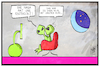 Cartoon: Neue Planeten (small) by Kostas Koufogiorgos tagged karikatur,koufogiorgos,illustration,cartoon,planet,ausserirdisch,fernsehen,ruhe,nasa,weltraum,entdeckung,space,wissenschaft