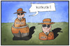Cartoon: NSA-Reform (small) by Kostas Koufogiorgos tagged karikatur,koufogiorgos,illustration,cartoon,nsa,puppe,erneuerung,reform,geheimdienst,spionage,agent,alt,neu,usa,politik