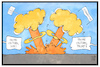 Cartoon: Ostermarsch 2017 (small) by Kostas Koufogiorgos tagged karikatur,koufogiorgos,illustration,cartoon,trump,bombe,bombardierung,moab,ostern,noedkorea,atombombe,kim,frieden,ostermarsch,krieg,konflikt,usa,gewalt