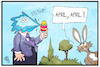 Cartoon: Ostern am 1. April (small) by Kostas Koufogiorgos tagged karikatur,koufogiorgos,ilustration,cartoon,ostern,osterhase,osterei,aprilscherz,feiertag,osterfest