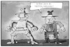 Cartoon: Putin und Erdogan (small) by Kostas Koufogiorgos tagged karikatur,koufogiorgos,illustration,cartoon,putin,erdogan,syrien,krieg,konflikt,treffen,cowboy,russland,tuerkei,bilateral