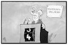Cartoon: Regierungserklärung (small) by Kostas Koufogiorgos tagged karikatur,koufogiorgos,illustration,cartoon,regierungserklärung,merkel,bundestag,rednerpult,politik,demokratie,amtszeit,zählwerk,rädchen,zeit,lauf
