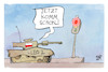 Cartoon: Rote Ampel für Leopard-Panzer (small) by Kostas Koufogiorgos tagged karikatur,koufogiorgos,panzer,leopard,ampel,ukraine,warten,lieferung