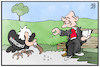 Cartoon: Scholz und Wirecard (small) by Kostas Koufogiorgos tagged karikatur,koufogiorgos,cartoon,illustration,scholz,füttern,park,parkbank,geier,pleite,wirecard,wirtschaft,skandal,bankrott,insolvenz,dax,betrug