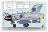 Cartoon: Selenskyj in Großbritannien (small) by Kostas Koufogiorgos tagged karikatur,koufogiorgos,uk,großbritannien,raf,air,force,schulflugzeug,fluglehrer,selenskyj,ukraine