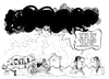 Cartoon: Sommerwetter (small) by Kostas Koufogiorgos tagged sommer,gewitter,unwetter,wetter,schwimmen,deutschland,umwelt,karikatur,kostas,koufogiorgos