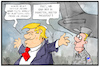Cartoon: Trump in Ramstein (small) by Kostas Koufogiorgos tagged karikatur,koufogiorgos,illustration,cartoon,trump,ramstein,truppen,usa,soldat,mittlerer,osten,irak,syrien,afghanistan,frieden,politik,aussenpolitik