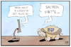 Cartoon: USA und EU (small) by Kostas Koufogiorgos tagged karikatur,koufogioros,illustration,cartoon,usa,eu,schildkröte,fernsehen,politik,schnelligkeit,langsamkeit,biden,amerika,europa