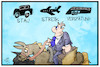 Cartoon: Verkehrschaos (small) by Kostas Koufogiorgos tagged karikatur,koufogiorgos,illustration,cartoon,verkehr,chaos,flugverkehr,flugzeug,bahn,auto,stau,infrastruktur,reisender,passagier,esel