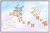 Cartoon: Vogelgrippe (small) by Kostas Koufogiorgos tagged karikatur,koufogiorgos,illustration,cartoon,vogel,vogelgrippe,h5n8,virus,fledermaus,pandemie,corona,menschen,übertragung