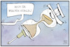 Cartoon: Warten auf den Impfstoff (small) by Kostas Koufogiorgos tagged karikatur,koufogiorgos,illustration,cartoon,impfstoff,spritze,sanduhr,geduld,warten,pandemie,corona,impfung