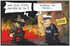 Cartoon: Werbung für PEGIDA (small) by Kostas Koufogiorgos tagged karikatur,koufogiorgos,illustration,cartoon,pegida,polizei,randale,krawall,gewalt,autonomer,extremismus,politik,leipzig
