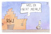 Cartoon: Wieler verlässt das RKI (small) by Kostas Koufogiorgos tagged karikatur,koufogiorgos,wieler,rki,robert,koch,institut