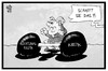 Cartoon: Wir schaffen das (small) by Kostas Koufogiorgos tagged karikatur,koufogiorgos,illustration,cartoon,wir,schaffen,das,merkel,gewichtheber,last,zitat,kritik,flüchtlingspolitik