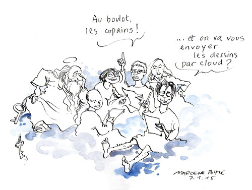 Cartoon: Wir sind keine Botschaftsbringer (medium) by Marlene Pohle tagged wir,sind,charlie