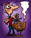 Cartoon: Parcel mail by sewer (small) by illustrator tagged satire,parcel,mail,sewer,snif,smell,nose,dirty,filthy,shit,package,smelly